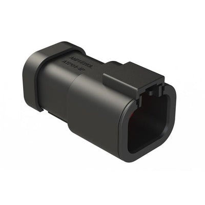 ATP04-4P-RD01BK by Amphenol Sine Systems Corp - 4 POSITION RECEPTACLE, PIN, REDU