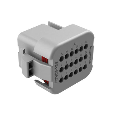 ATV06-18SA by Amphenol Sine Systems Corp - CONNECTOR PLUG HSG 18POS 14-20AWG