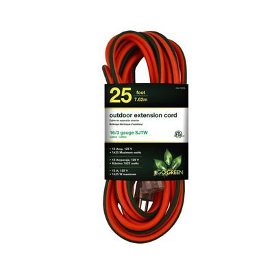 GG-13725 by GoGreen Power - CORD 16 AWG 25' GRN/ORG OUTDOOR