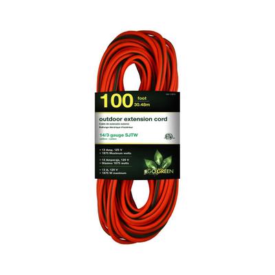 GG-13800 by GoGreen Power - CORD 14 AWG 100' GRN/ORG
