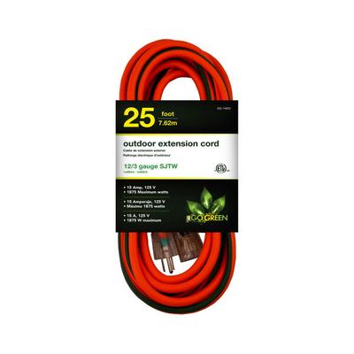 GG-14025 by GoGreen Power - CORD 12 AWG 25' GRN/ORG