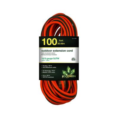 GG-14000 by GoGreen Power - CORD 12 AWG 100' GRN/ORG