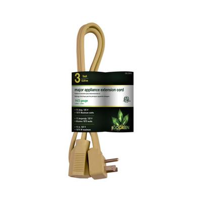 GG-25603 by GoGreen Power - CORD 14 AWG 3' BEIGE APPLIANCE