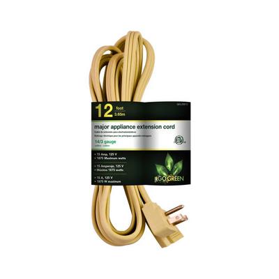 GG-25612 by GoGreen Power - CORD 14 AWG 12' BEIGE APPLIANCE