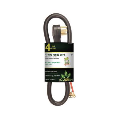 GG-27204 by GoGreen Power - CORD 6 AWG 4' BLACK RANGE