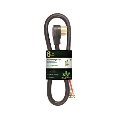 GG-27206 by GoGreen Power - CORD 6 AWG 6' BLACK DRYER
