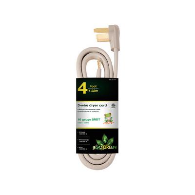 GG-27104 by GoGreen Power - CORD 10 AWG 4' GRAY DRYER