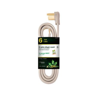 GG-27106 by GoGreen Power - CORD 10 AWG 6' GRAY DRYER