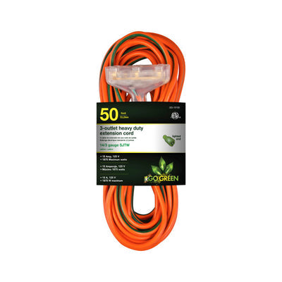GG-15150 by GoGreen Power - CORD 14 AWG 50' ORANGE