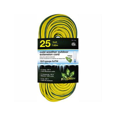B2199640 by GoGreen Power - CORD 16 AWG 25' GRN/YLW OUTDOOR