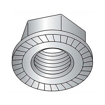B2212124 by Titan Fasteners - 5/16-18 SERRATED FLANGE HEX NUT,