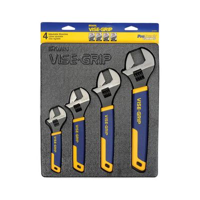 2078706 by IRWIN Tools - 4 PC. ADJUSTABLE WRENCH TRAY SET