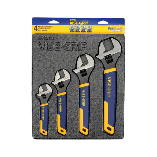 2078706 by IRWIN Tools - 4 PC. ADJUSTABLE WRENCH TRAY SET