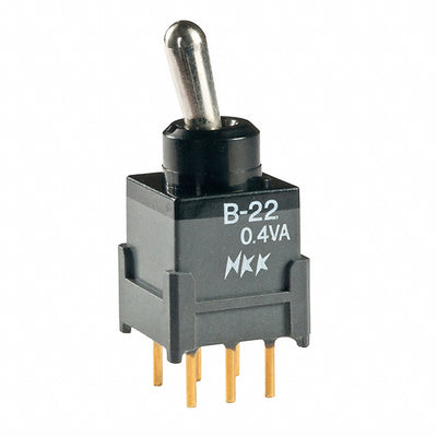 B22JP by NKK Switches - SWITCH TOGGLE DPDT 0.4VA 28V