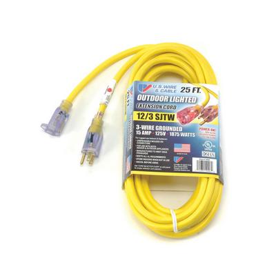 74025 by U.S. Wire - 25 FT. POWER-ON ILLUMINATED PLUG