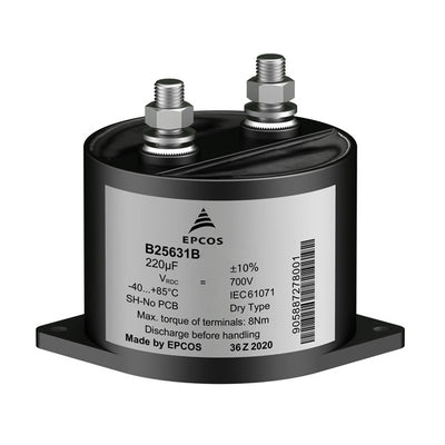 B25631B0107K900 by EPCOS - TDK Electronics - FILM CAPAC 100UF 10% 900V RADIAL