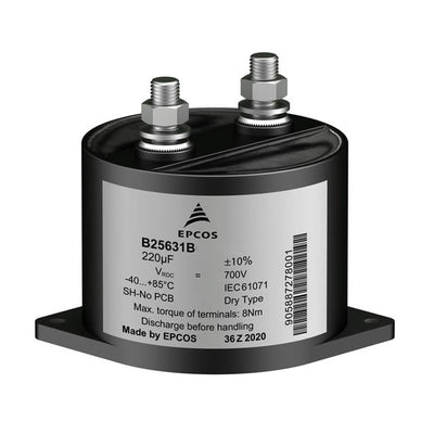 B25631B1127K100 by EPCOS - TDK Electronics - FILM CAPAC 120UF 10% 1.1KV RADIAL