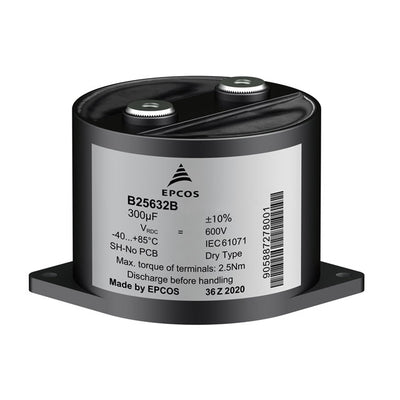 B25632B1127K100 by EPCOS - TDK Electronics - FILM CAPAC 120UF 10% 1.1KV RADIAL