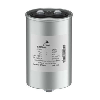 B25680B1427A101 by EPCOS - TDK Electronics - FILM CAPAC 420UF 10% 1.1KV RADIAL