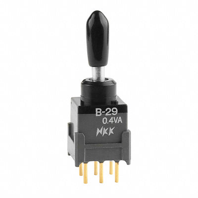 B29AP-GA by NKK Switches - SWITCH TOGGLE DPDT 0.4VA 28V