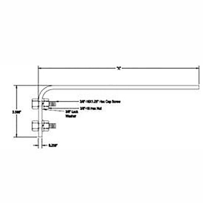 F-CTA-F18 by Hubbell - Gleason - TOW ARM 18"" FOR S-BEAM TROLLEYS