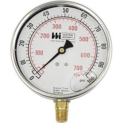LF441-060-4L by Weiss Instruments - WEISS LIQUID FILLED 4"" DIAL, 1/4