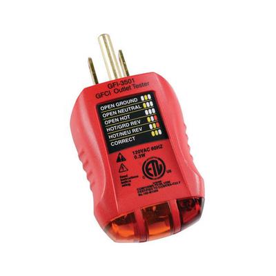 GFI-3501 by Gardner Bender - GFCI OUTLET TESTER, 120 VAC