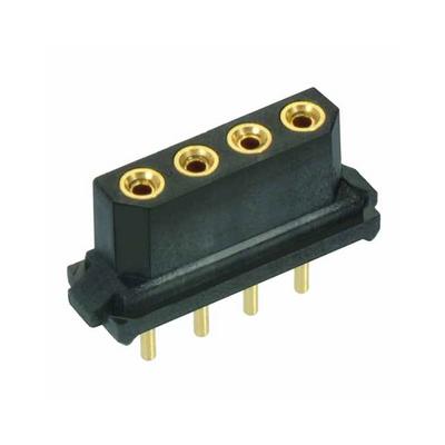 B5741-104-F-T-2 by Harwin Inc. - 4 POS. FEMALE SIL VERTICAL THROU
