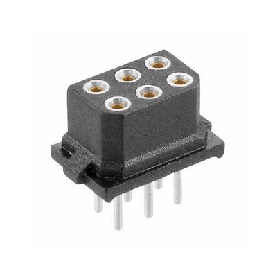 B5741-206-F-T-0 by Harwin Inc. - 3+3 POS. FEMALE DIL