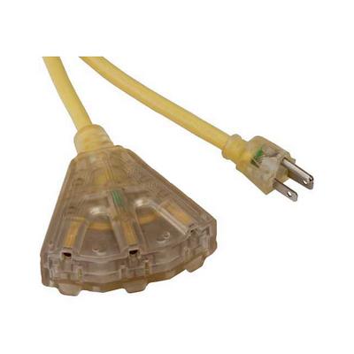 B790530 by Bayco - CORD 14 AWG 50' YELLOW TRPL TAP