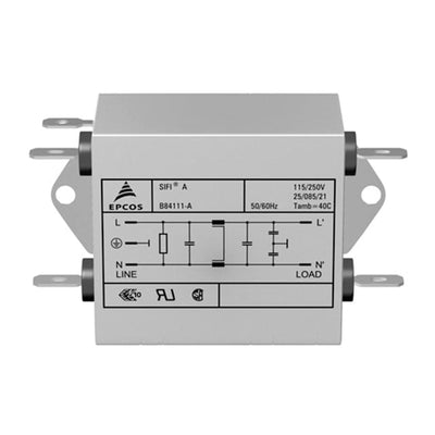 B84111A0000B120 by EPCOS - TDK Electronics - LINE FILTER 250VDC/VAC 20A CHASS
