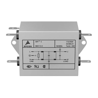 B84113C0000B060 by EPCOS - TDK Electronics - LINE FILTER 250VDC/VAC 6A CHASS