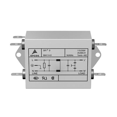 B84114D0000B110 by EPCOS - TDK Electronics - LINE FILTER 250VDC/VAC 10A CHASS