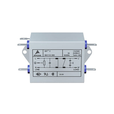 B84115E0000B030 by EPCOS - TDK Electronics - LINE FILTER 250VDC/VAC 3A CHASS