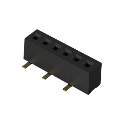 BC070-06-A-1-L-C by GCT - 6POS 1.0MM PITCH SOCKET, SIL, SM