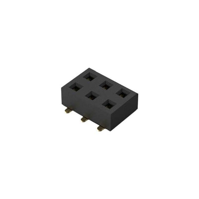 BF121-06-A-1-L-C by GCT - 6POS, 2MM PITCH SOCKET, DIL, SMT