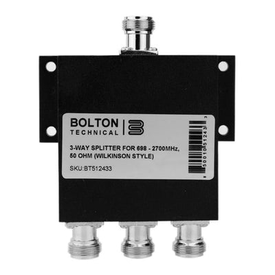 BT512433 by Bolton Technical - 3-Way Splitter For 698-2700Mhz |