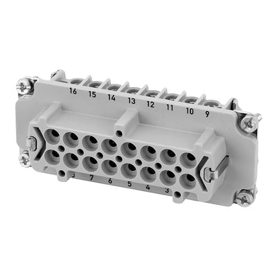 C146 10B016 400 1 by Amphenol Tuchel Industrial - INSERT FEMALE 16POS+1GND SCREW