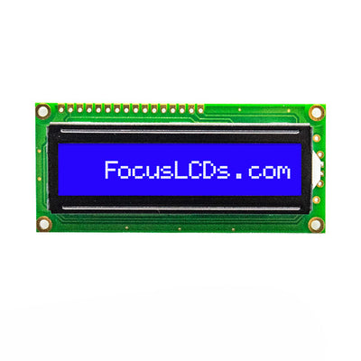 C161A-BW-LW65 by Focus LCDs - 16X1 STN BLUE CHARACTER LCD