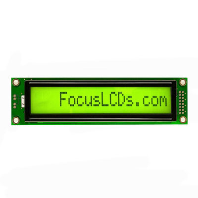 C161C-YTY-LW65 by Focus LCDs - 16X1 STN YELLOW/GREEN CHARACTER