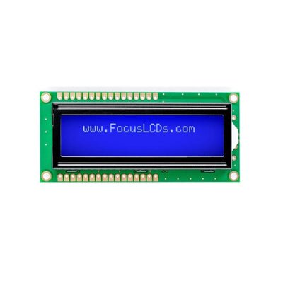 C162A-BW-LW65 by Focus LCDs - 16X2 STN BLUE CHARACTER LCD