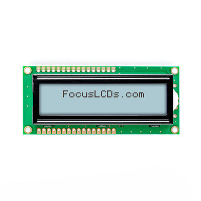 C162A-FTW-LW65 by Focus LCDs - 16X2 FSTN GRAY CHARACTER LCD