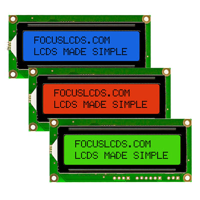 C162ALBFGS16WT55PAB by Focus LCDs - 16X2 FSTN GRAY CHARACTER LCD