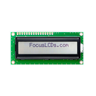 C162ALBSGLW6WT33PAB1 by Focus LCDs - 16X2 STN GRAY CHARACTER LCD