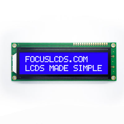 C162D-BW-LW65 by Focus LCDs - 16X2 STN BLUE CHARACTER LCD