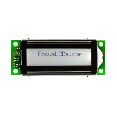 C162E-FTW-LW65 by Focus LCDs - 16X2 FSTN GRAY CHARACTER LCD