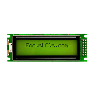 C162FXBSYLY6WT by Focus LCDs - 16X2 STN YELLOW/GREEN CHARACTER