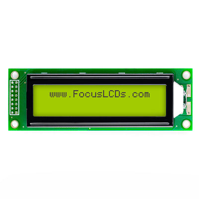 C202A-YTY-LW65 by Focus LCDs - 20X2 STN YELLOW/GREEN CHARACTER