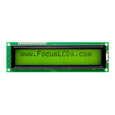C202ALBSYLY6WT33XAA by Focus LCDs - 20X2 STN YELLOW/GREEN CHARACTER