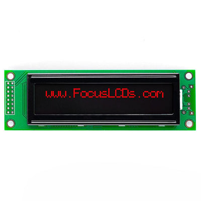 C202B-KR-LW65 by Focus LCDs - 20X2 FSTN BLACK CHARACTER LCD